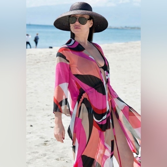 Classy Bohemian Swimsuit Coverup Beach Kaftan - Picture 3 of 8